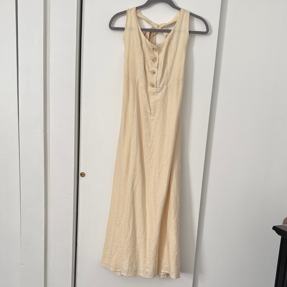 WeWoreWhat linen halter maxi dress